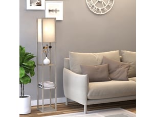 Lampadaire 26x26x160 cm e27 mdf blanc