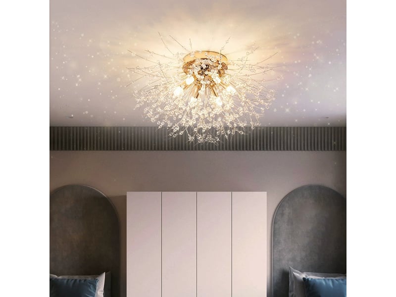  Moderne plafonnier en cristal, feux d'artifice lustre, d'or plafonniers  - Conforama C