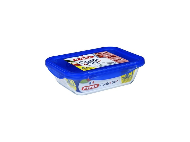  Boites alimentaires en verre rectangulaires avec couvercles hermetiques bleus 3 formats 0,8l 1,9l 3,5l pour transport stockage et rechauffage PYR3426470286565 - Conforama B