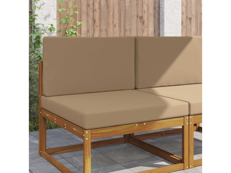  Coussin de canapé d'extérieur, coussin de chaise polyester taupe 80 x 80 cm cf54167  - Conforama B