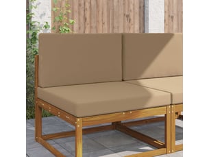 Coussin de canapé d'extérieur, coussin de chaise polyester taupe 80 x 80 cm cf54167