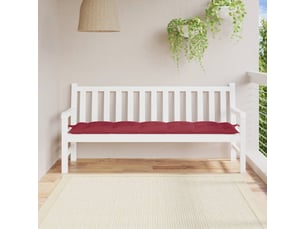 Coussin de banc de jardin, coussin d'assise rouge bordeaux 180x50x7 cm cf52815