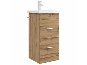 Meuble de salle de bain avec évier chêne artisanal shl2221