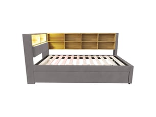 Lit banquette 90x200 cm MAISONORA coloris gris