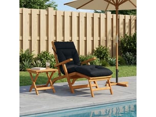 Coussin de transat, coussin pour bain de soleil vianen 100 % polyester bleu foncé cf56289