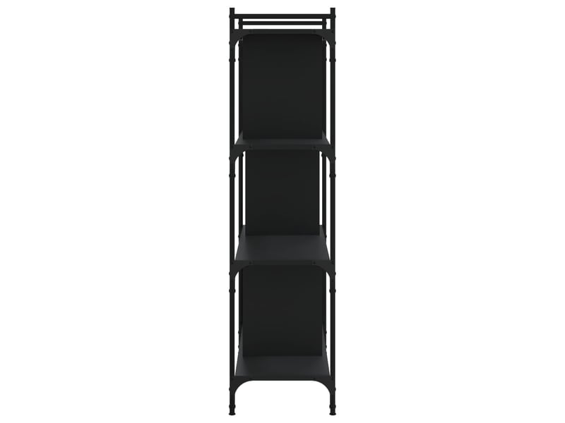  Bibliothèque à 4 niveaux, armoire à livres noir 76x32x123 cm bois d'ingénierie  - Conforama E