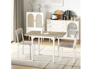 Ensemble table rectangulaire 0 banc(s) 2 chaise(s) 0 tabouret(s) inclu(s) MEUBLIV