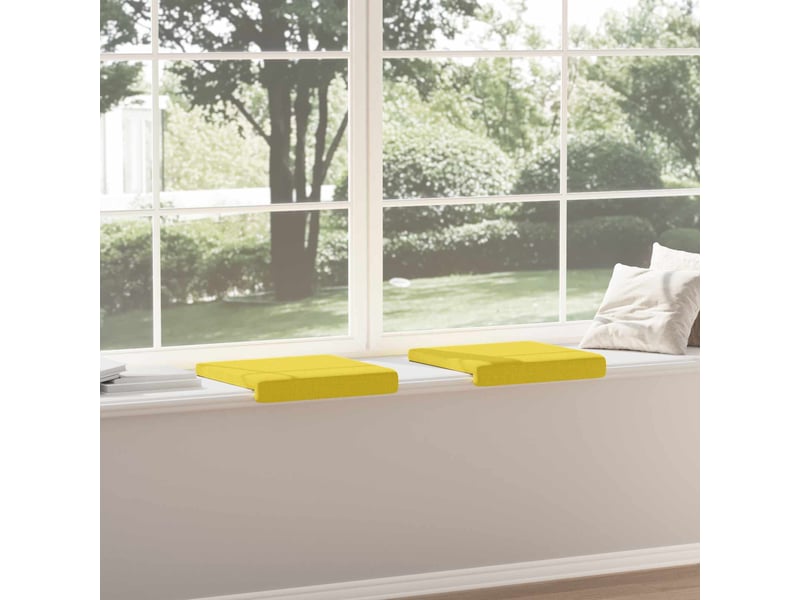  Lot de 2 coussins de banc, coussins d'assise, coussins pour chaisecanapé tissu jaune clair profondeur 35 cm cf52509  - Conforama D