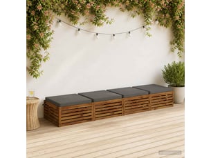 Lot de 4 coussins de siège, coussins d'assise soest 100 % polyester gris cf60426