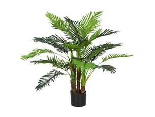 Palmier artificiel 100 cm, plante verte 27 branches, décoration intérieur extérieur