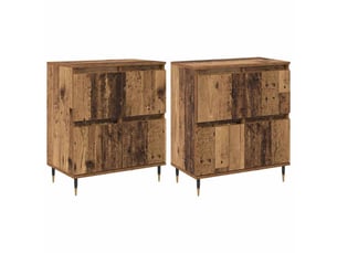 Lot de 3 armoires de rangement modernes espace de stockage 60 x 35 x 70 cm en bois ancien 02_0056046