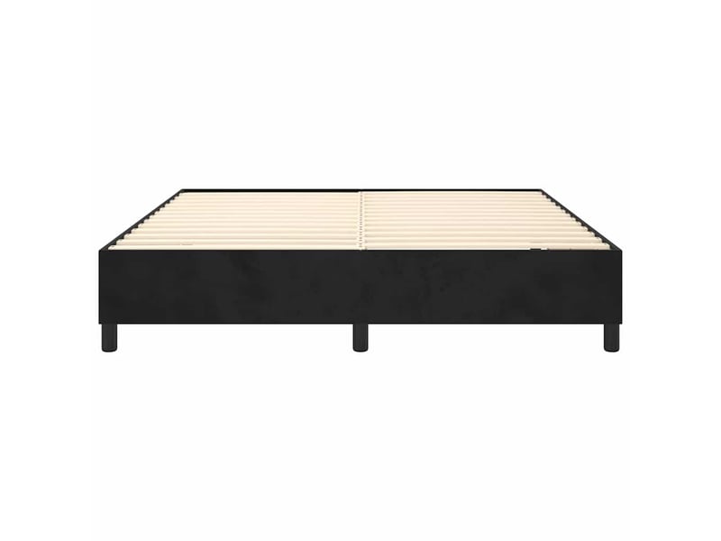  Lit double- lit adulte -  cadre de lit à lattes noir 200x200 cm velours  - Conforama D