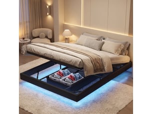 Lit coffre 160x200 cm BURSDANY coloris noir