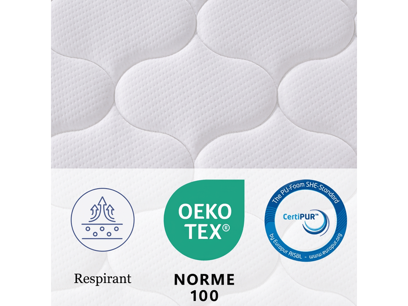  Matelas à ressorts ensachés 180x200 ergonomique 7 zones de confort h3 25cm  - Conforama C