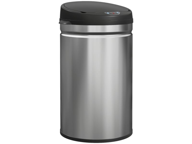 Poubelle à capteur 30 l en inox, sans contact, fermeture douce, pour cuisine hygiénique - Conforama A