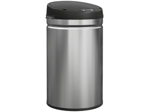 Poubelle à capteur 30 l en inox, sans contact, fermeture douce, pour cuisine hygiénique