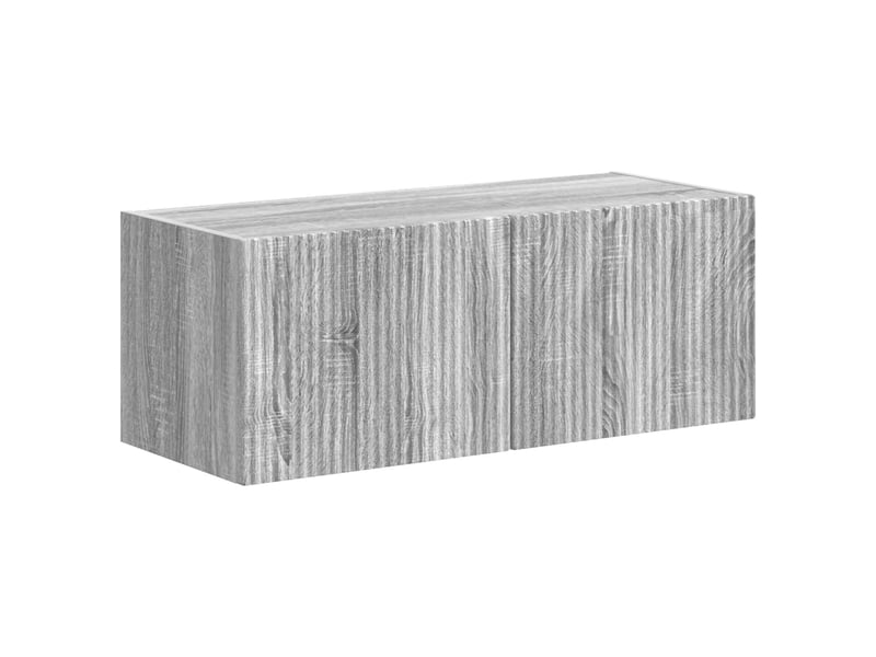  Ensemble meuble tv - banc tv - meuble de rangement 4 pcs gris sonoma bois d'ingénierie  - Conforama E