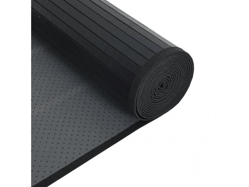  Tapis rectangulaire en bambou noir 70x300 cm - comfortxl - 376876 376876 - Conforama E