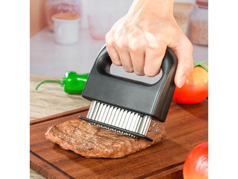  Attendrisseur de professionnel 48 attendrisseur à lame d'aiguille ultra pointue en acier inoxydable outil d’attendrisseur d’aiguilles de viande  - Conforama B