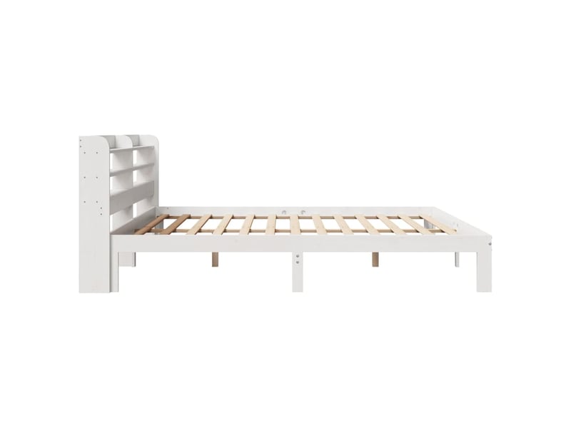  Lit double- lit adulte -  cadre de lit avec tête de lit sans matelas blanc 180x200 cm  - Conforama D