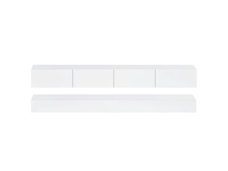  Tv &amp; entertainment furniture - tv &amp; entertainment furniture - tv &amp; entertainment furniture - tv &amp; entertainment furniture - mdf - blanc - 130 x 33 x 15 cm - usage domestique - installation simple WF286455AAW - Conforama C