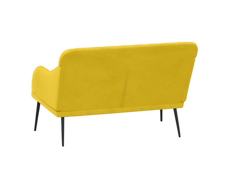  Banc chambre, banc de lit jaune 110x76x80 cm velours shl58934  - Conforama E