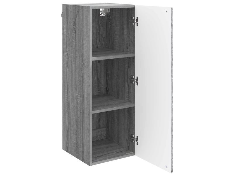  Armoire murale salon 33x34,5x90cm bois d'ingénierie sonoma gris shl7424  - Conforama C