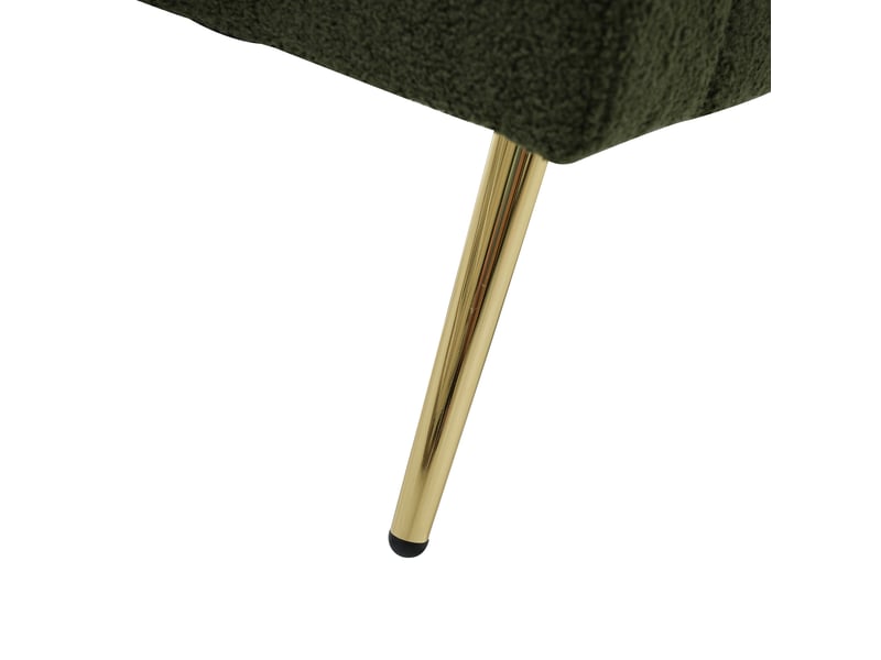  Canapé convertible 2 places vert antique avec pieds dorés  - Conforama D