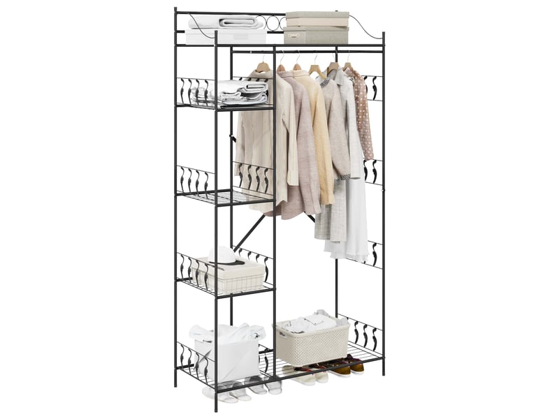  Armoire ouverte noir 101x43x188 cm acier  - Conforama C