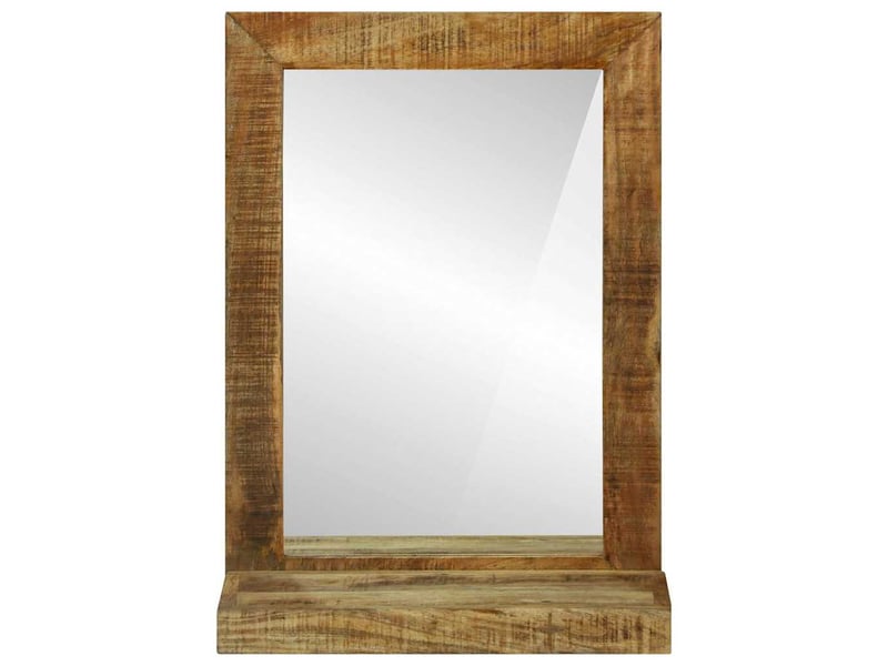  Miroir de salle de bain, miroir de toilette marron bois de mangue massif cf62640  - Conforama D
