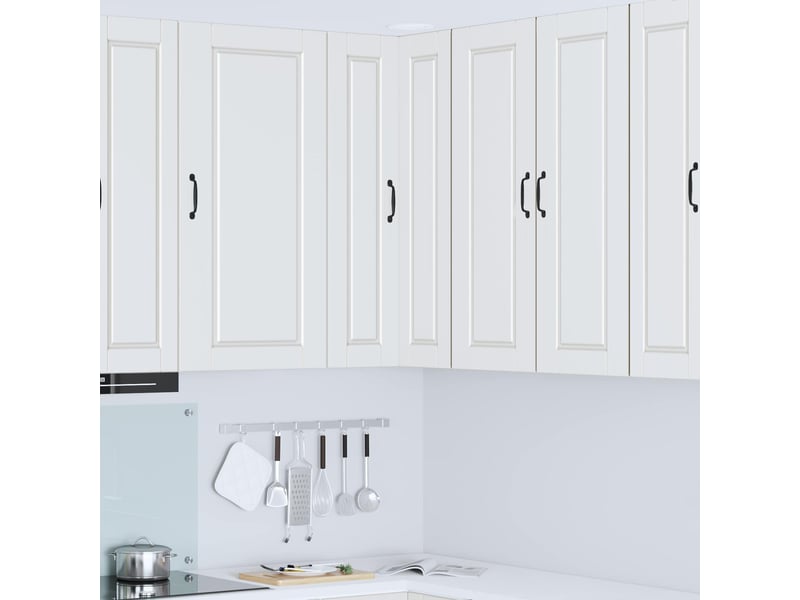 Meuble mural de cuisine, armoire d'angle cuisine porto blanc 57x57x100cm - Conforama B