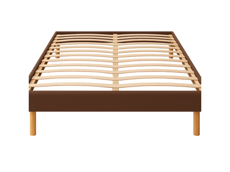  Sommier tapissier gregory marron 180x200 - confortable et solide - montage facile - revetement pvc - pieds 20 cm SOMMIER GREGORY MARRON - Conforama A