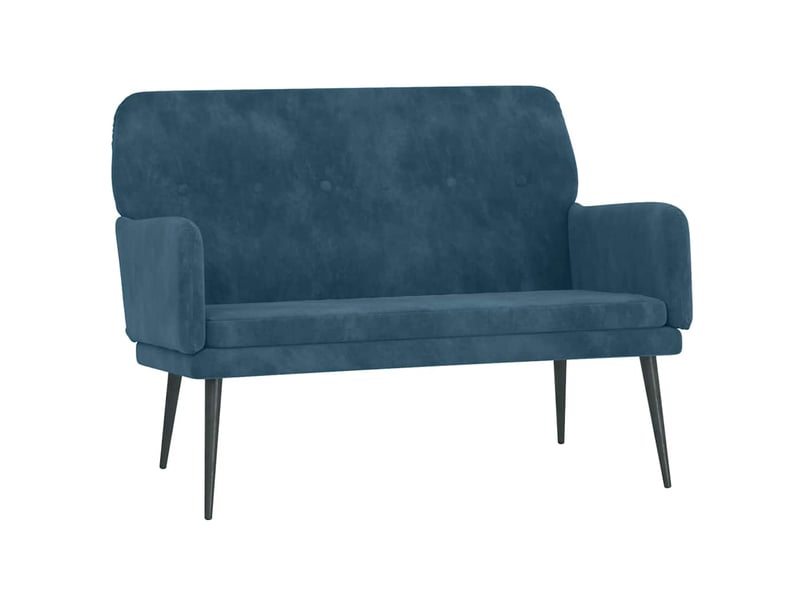  Banc, canapé 2 places bleu 108x79x79 cm velours shl72813  - Conforama A