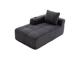 Fauteuil fixe <strong>DZMDIP</strong> Velours côtelé gris