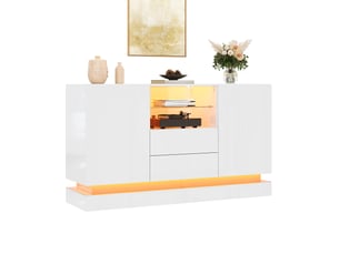 Buffet 2 porte(s)  2 tiroir(s)   - 140 cm coloris blanc 