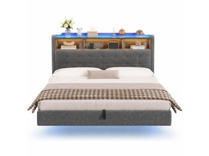 Lit coffre 180x200 cm <strong>HAUSS SPOLE</strong> <strong></strong> coloris gris