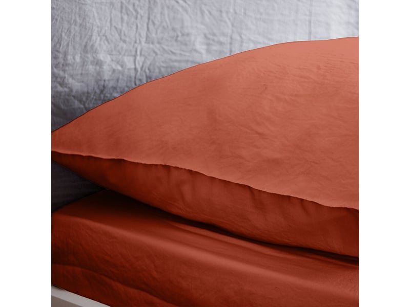  Drap housse 140x190+28 cm microfibre terracotta PD25844 - Conforama B