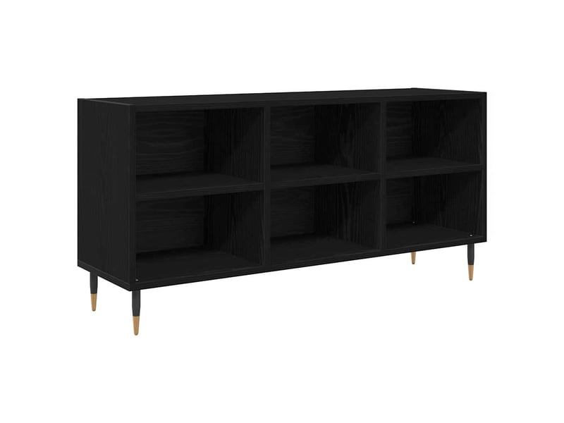 Meuble tv - banc tv - meuble de rangement 103,5 x 30 x 50 cm chêne noir bois d'ingénierie  - Conforama A
