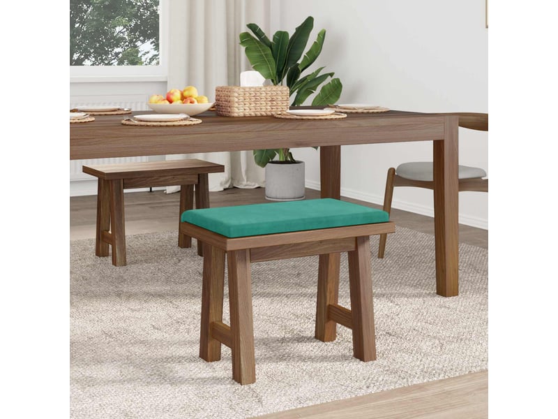  Coussin de banc, coussin d'assise, coussin de canapé velours turquoise profondeur 35 cm cf53938  - Conforama C