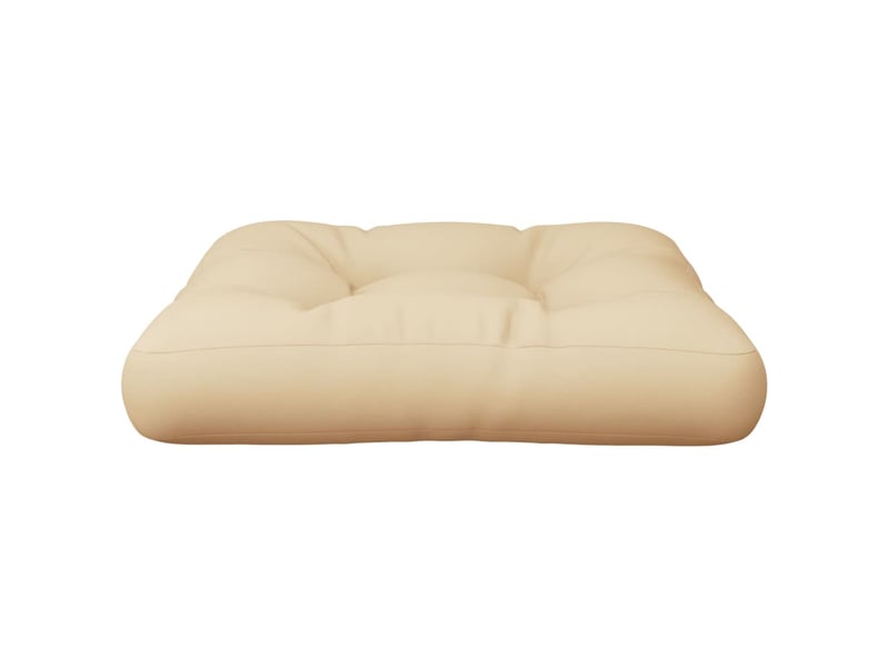  Coussin de palette, coussin de chaise, coussin de canapé beige 50x50x12 cm tissu cf55288  - Conforama D
