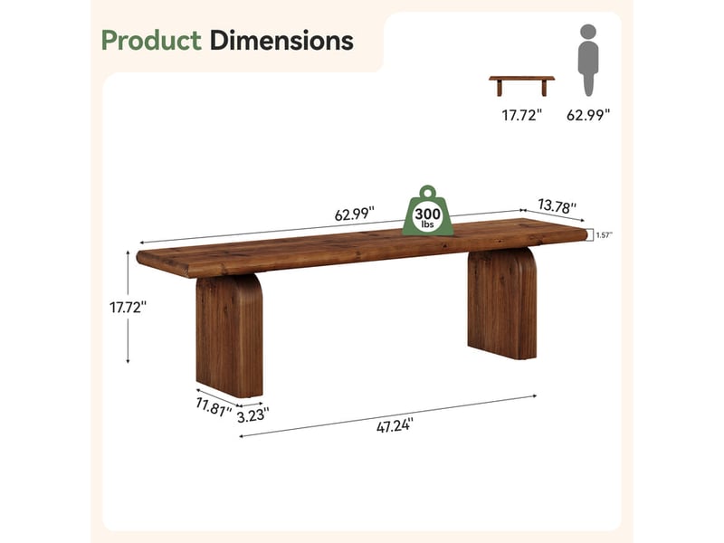  Banc d'entrée en bois massif de 160 cm, banc d'intérieur en bois pour bout de lit, style ferme, idéal pour l'entrée, le couloir, la chambre, la salle à manger ou le salon ; montage facile  - Conforama C