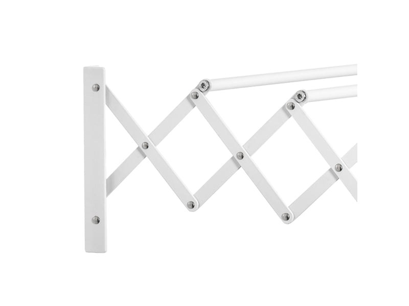  Étendoir mural extensible 63,5 x 60 x 20 cm – blanc – en métal pliable pour intérieur et extérieur  - Conforama D