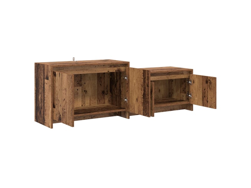  Meuble tv, banc tv 147x35x50 cm bois ancien bois d'ingénierie  - Conforama C