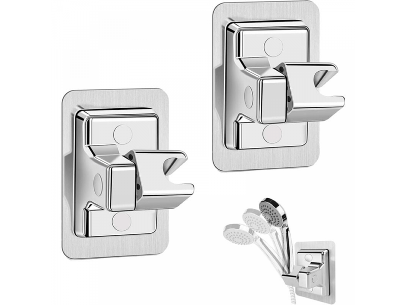  Supports de pommeau de douche,réglable 360°,support mural pour pommeau de douche,sans percage,ventouse pommeau de douche  - Conforama A