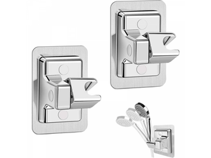 Supports de pommeau de douche,réglable 360°,support mural pour pommeau de douche,sans percage,ventouse pommeau de douche