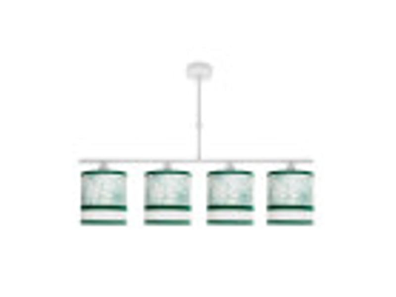  Lampe de plafond fabrilamp caledonia blancvert 4 x e14 hauteur réglable 44-61 cm 75x14 cm 248954006 - Conforama B