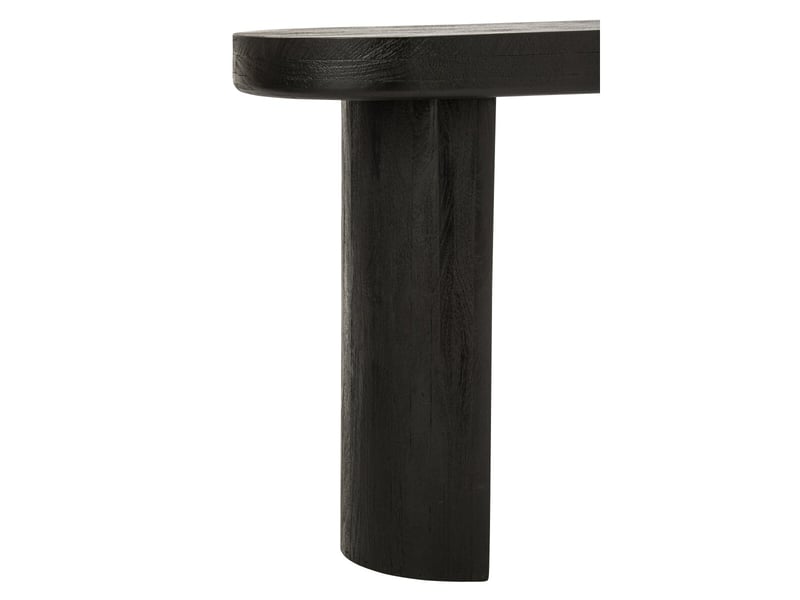  Console ovale en bois hilde 152cm noir  - Conforama D