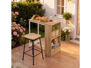 Table basse rectangulaire coloris bicolore <strong>OKMYHOME</strong> <strong></strong> - 49 cmx91 cm