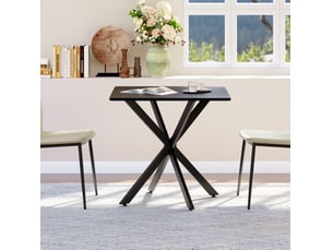 Table basse carré(e) coloris noir DESVIAE  - 80 cmx80 cm