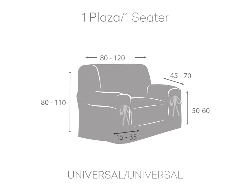 Housse de canapé mod6 universelle garona-protect 1plz. C1  - Conforama D